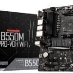MSI MOTHERBOARD 550 (B550M PRO VDH WIFI) (FOR AMD)