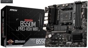 91NQYHV3GUL._SL1500_-e1696048129534.jpg MSI MOTHERBOARD 550 (B550M PRO VDH WIFI) (FOR AMD) - Image 1