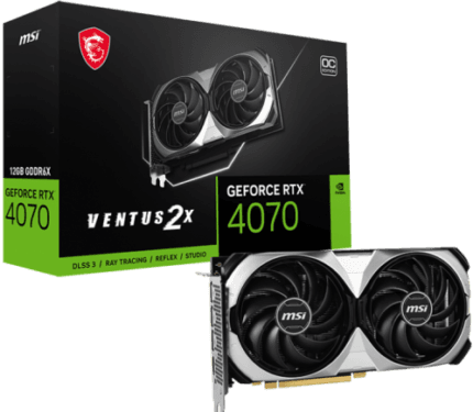 MSI RTX 4070 12GB DDR6 (VENTUS 2X 12G OC) GRAPHIC CARD
