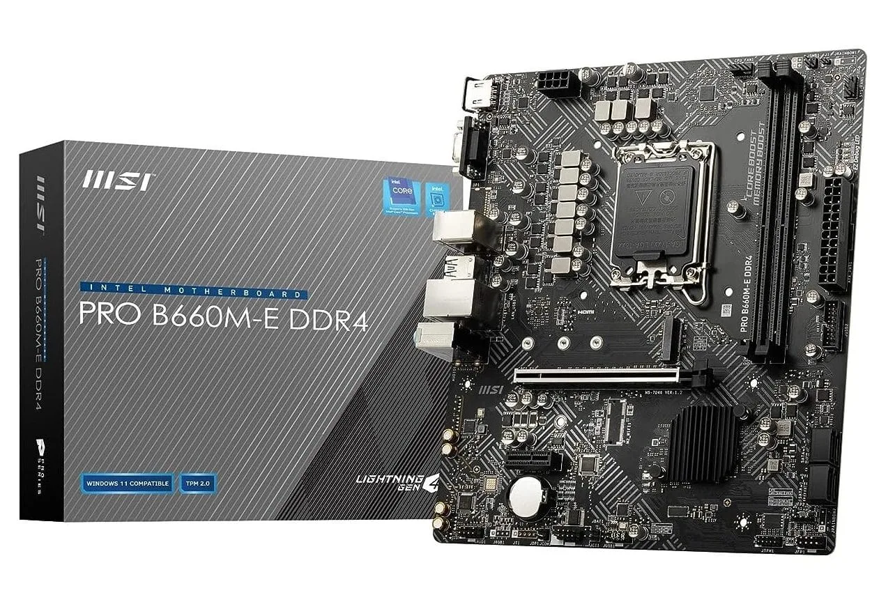 MSI 660 (PRO B660M E DDR4) DDR4 (FOR INTEL 12TH GEN) MOTHERBOARD
