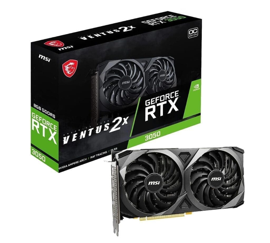 rtx-3050-ventus.jpg GeForce RTX 3050 VENTUS 2X 8G OC Graphic Card - Image 1