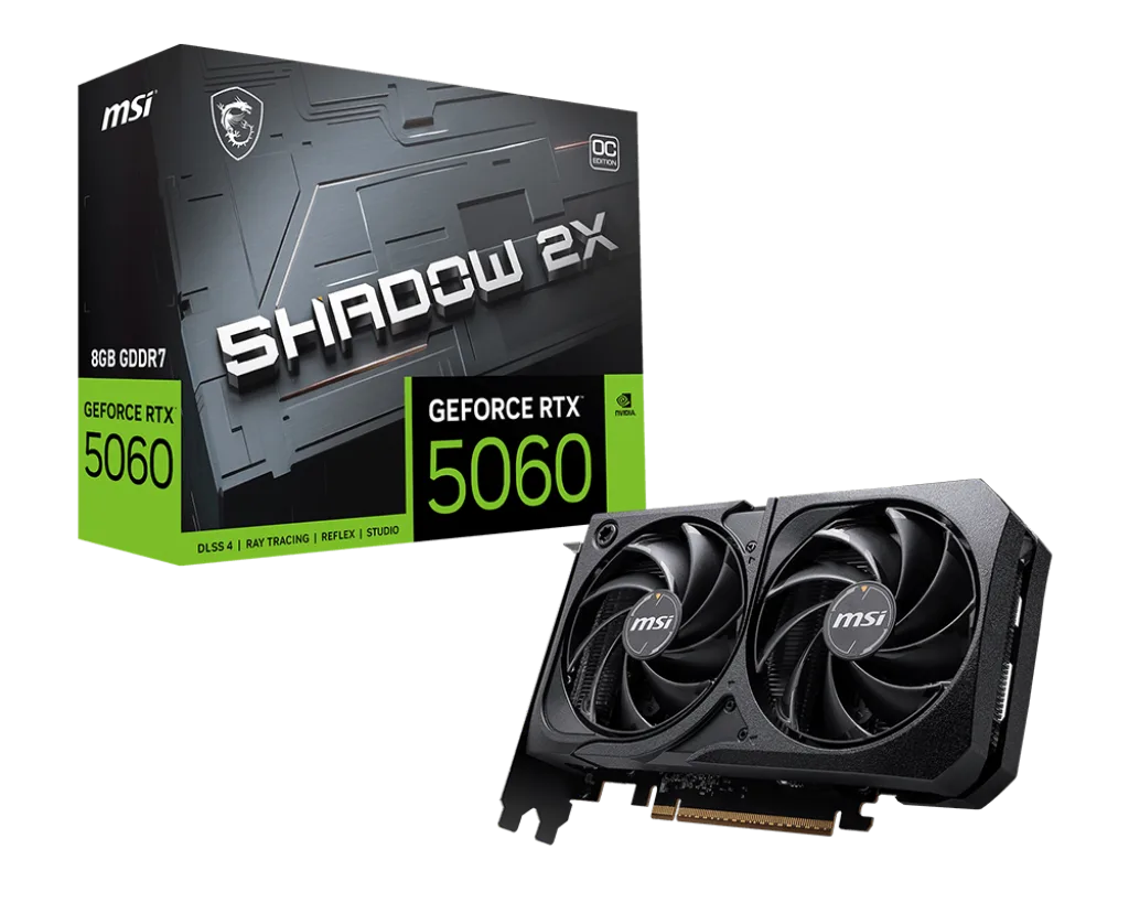 MSI GeForce RTX 5060 8GB Shadow 2X OC Graphic Card